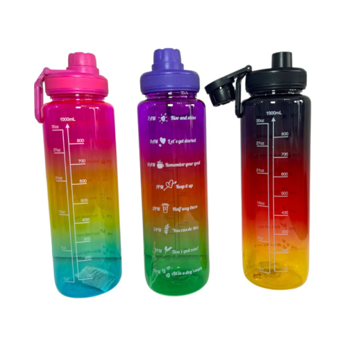 Бутылка для воды пластиковая цветная 1л №XL-72