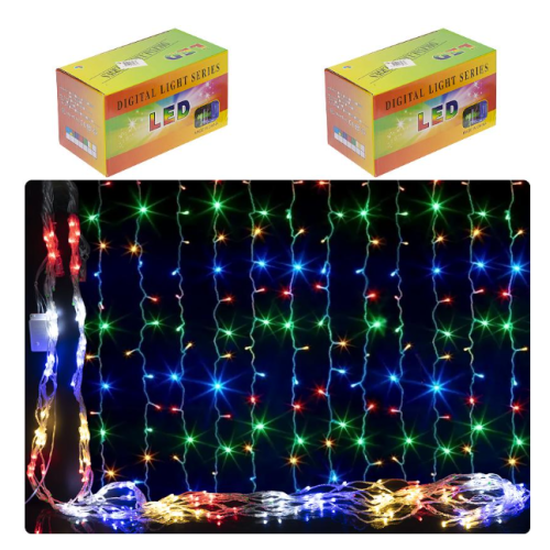 Гирлянда электрическая Color-It штора 3*2 м 180L цветная LED D-4
