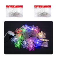 Гірлянда електрична Color-It Сніжинки 20 шт 4 м LED кольорова D-19