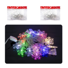 Гірлянда електрична Color-It Сніжинки 20 шт 4 м LED кольорова D-19
