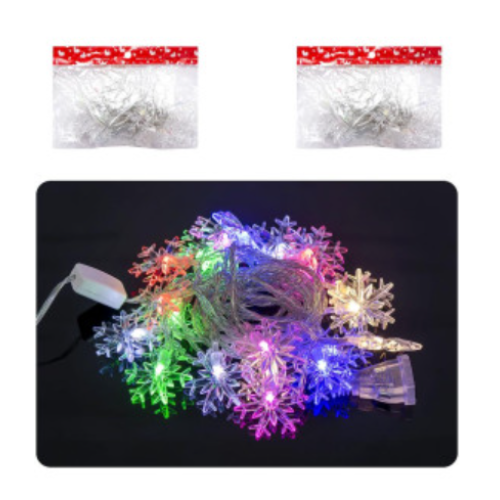 Гирлянда электрическая Color-It Снежинки 20 шт 4 м LED цветная D-19