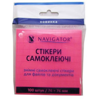 Стикер малиновый 100 шт NV-76201