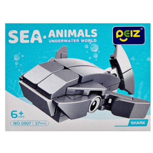 Конструктор Peiz 1шт Морские животные мини 0907-0910