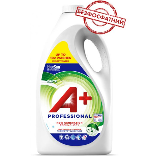 Гель для стирки A+ Professional White 4.62 л