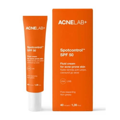 Крем-флюїд для шкіри ACNELAB+ схильної до акне Spotcontrol SPF 50  40 мл