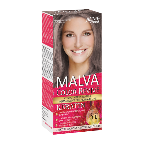 Крем-краска для волос MALVA Color №723 Пепельный