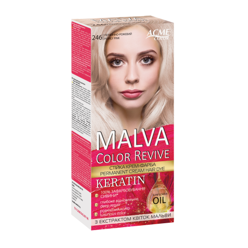 Крем-краска для волос MALVA Color №246 Жемчужно-розовый