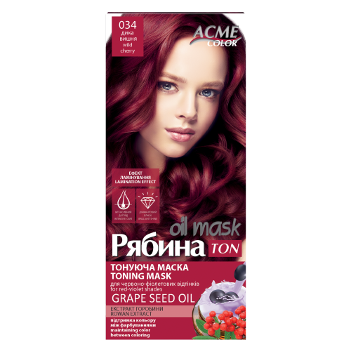 Тонирующая маска Рябина Ton oil mask 034 Дикая вишня 30 мл