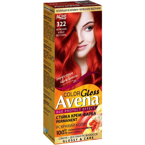 Краска для волос Acme Color Avena №322 красный коралл