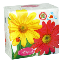 Серветки столові Alsupak 24*24 білі 40 шт