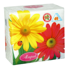 Салфетки столовые Alsupak 24*24 белые 40 шт