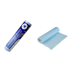 Салфетки Aquasoft Woodpulp Wipes универсальные в рулоне 25*30 см голубая волна 30 шт