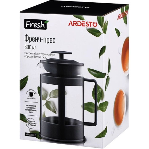 Френч-пресс Ardesto Fresh черный 800 мл AR1008BLF