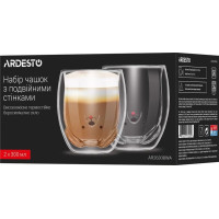 Набор чашек с двойными стенками Ardesto Animals 300 мл AR2630BWA
