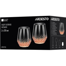 Набор низких стаканов Ardesto Black Mars Favola 370 мл 2 шт AR2637GL