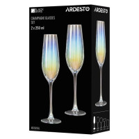 Набор бокалов для шампанского 250 мл Ardesto Black Mars Zenith AR2625EL