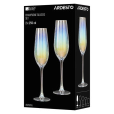 Набор бокалов для шампанского 250 мл Ardesto Black Mars Zenith AR2625EL