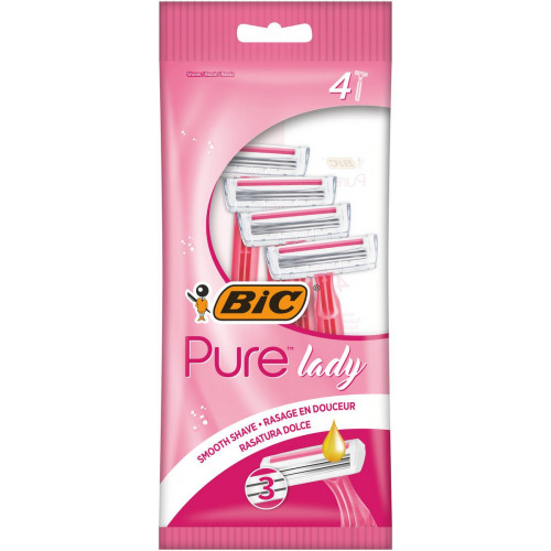 Станки для бритья Bic Pure 3 Lady Pink 4 шт