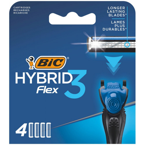 Змінні картриджі для гоління Bic Flex 3 Hybrid 4 шт