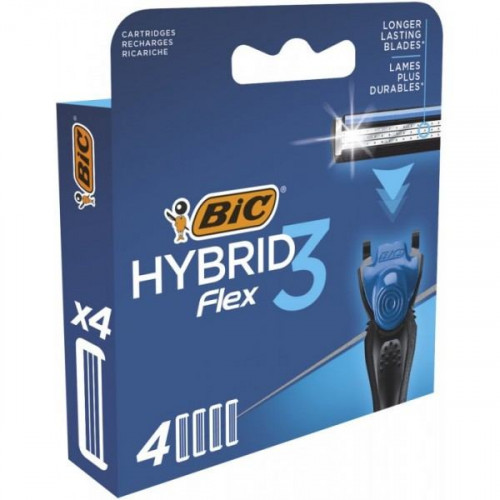 Змінні картриджі для гоління Bic Flex 3 Hybrid 4 шт