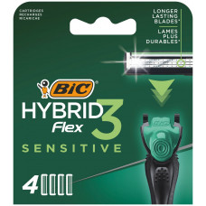Змінні картриджі для гоління Bic Flex 3 Hybrid Sensitive 4 шт