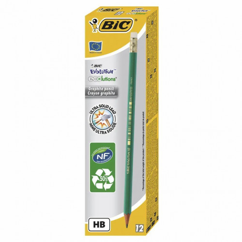 Карандаш чернографитовый Bic Evolution с ластиком  655 НВ 1 шт