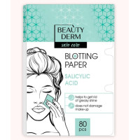 Серветки матуючі для обличчя BeautyDerm з саліциловою кислотою 80 шт