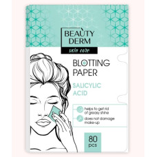 Серветки матуючі для обличчя BeautyDerm з саліциловою кислотою 80 шт