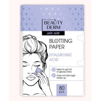 Серветки матуючі для обличчя BeautyDerm з гіалуроновою кислотою 80 шт