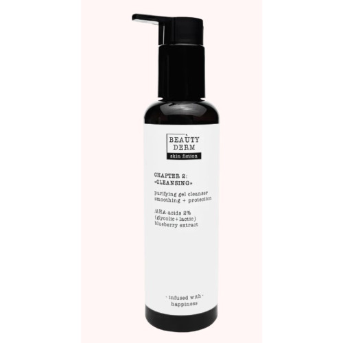 Очищающий гель для умывания BeautyDerm Skin Fiction с AHA-кислотами и черникой 200 мл