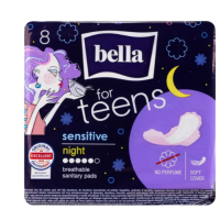 Прокладки Bella For Teens sensitive night 8 шт