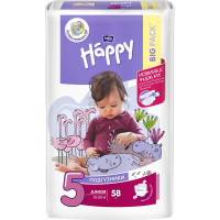 Подгузники Happy Junior №5 12-25 кг 58 шт