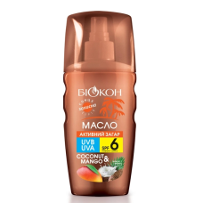 Олія Активна засмага Біокон coconut&mango SPF-6 160 мл