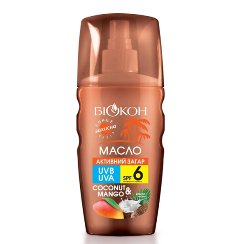 Масло Активний загар Биокон coconut&mango SPF-6 160 мл