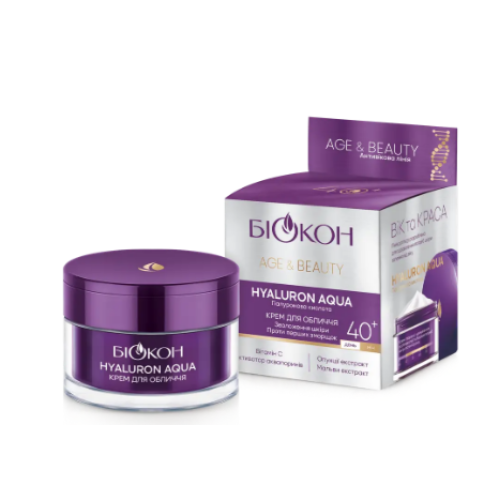 Крем дневной для лица Биокон Age&Beauty Hyaluron Aqua 40+ 50 мл