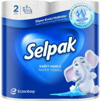 Полотенце кухонное Selpak белое 2 шт