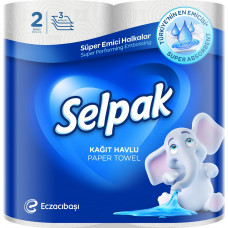 Рушник кухонний Selpak білий 2 шт