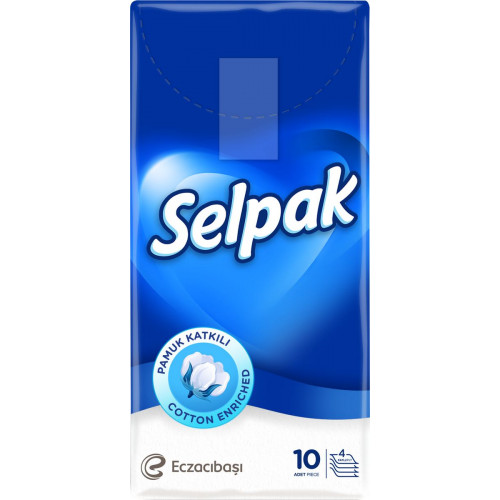 Платочки бумажные Selpak 10 шт