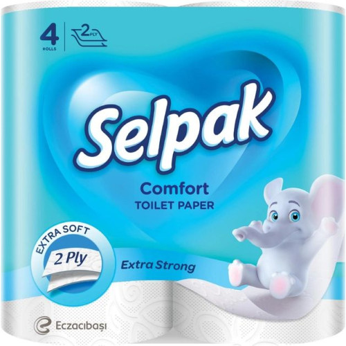 Туалетний папір Selpak Comfort білий 2 шари 4 шт