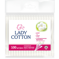 Ватні палички Lady Cotton Поліетиленова упаковка 100 шт