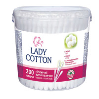 Ватные палочки Lady Cotton круглая банка 200 шт