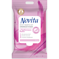 Салфетки для интимной гигиены Novita Intimate пребиотик Biolin 15 шт