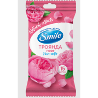 Серветки вологі Smile Daily Rose 15 шт
