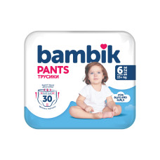 Подгузники-трусики Bambik 6 15+ кг 30 шт