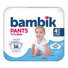 Подгузники-трусики Bambik 4 9-15кг 36 шт