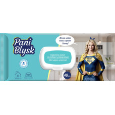 Хозяйственные влажные салфетки Pani Blysk универсальные с клапаном 48 шт