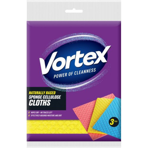 Салфетки Vortex губчатые 3 шт