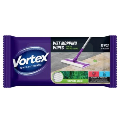 Салфетки влажные для уборки пола Vortex Tropical Spa 15 шт