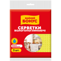 Салфетки для уборки Бонус целлюлозные 3 шт
