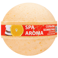 Солевая бомбочка для ванн Spa&Aroma Апельсин и кокос 200 гр